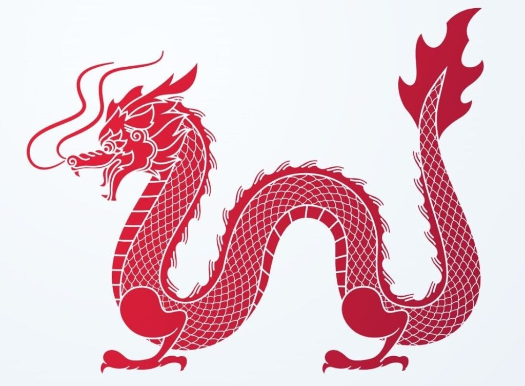 Dragón chino dibujo